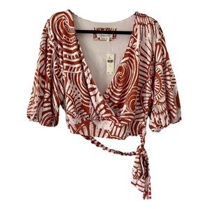 Anthropologie Bodhi Blouse Red Large
